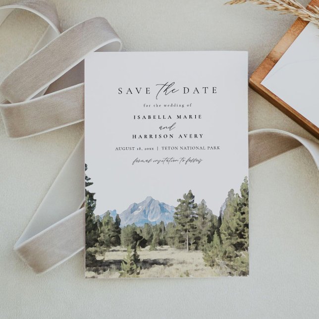 GRAND TETON National Park Mountain Save the Date I Invitation (Creator Uploaded)