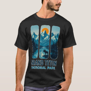 Grand Teton National Park Mountains Lake Moose T-Shirt