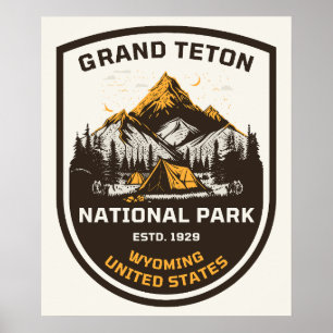 Grand Teton National Park Outdoors and Nature Poster