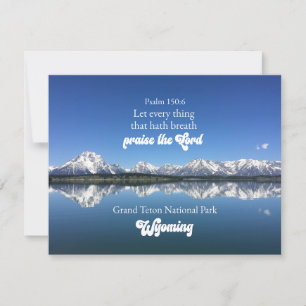 Grand Teton National Park Psalm 150:6 Flat Card