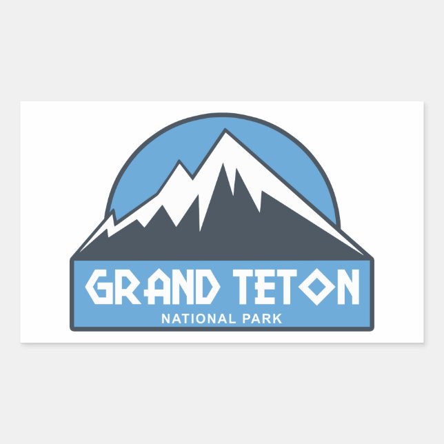 Grand Teton National Park Rectangular Sticker (Front)