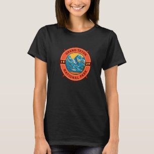 Grand Teton National Park Retro Compass Emblem Pre T-Shirt