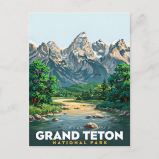 Grand Teton National Park Travel Postcard