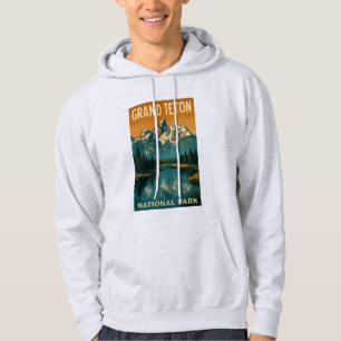 Grand Teton National Park Vintage Badge Hoodie