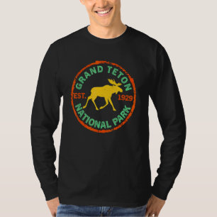 Grand Teton National Park Weathered Moose Souvenir T-Shirt