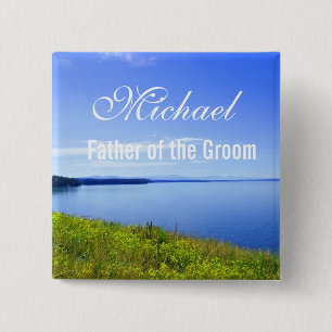 Grand Teton National Park wedding  button. 15 Cm Square Badge