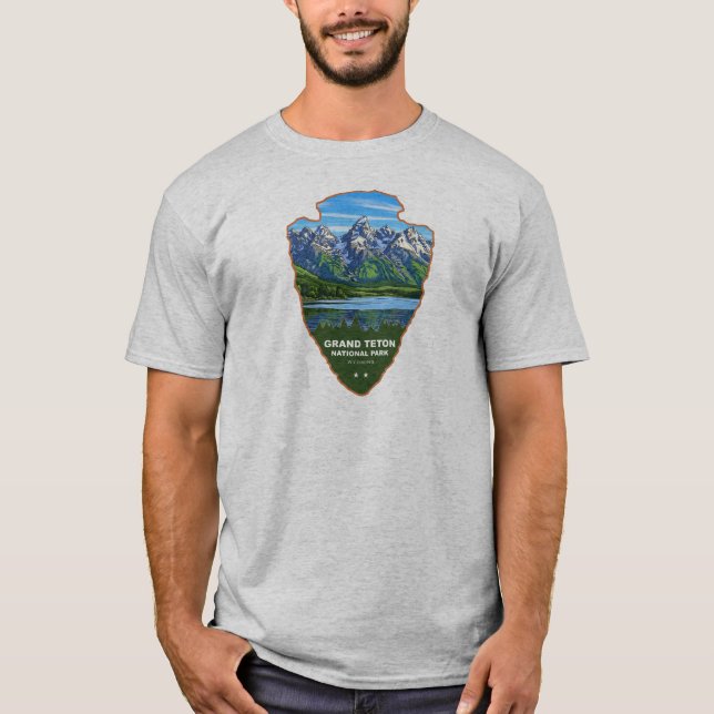 Grand Teton National Park Wyoming Arrowhead T-Shirt (Front)