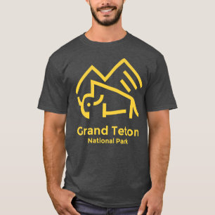 Grand Teton National Park Wyoming Minimalist Retro T-Shirt