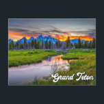 Grand Teton National Park, Wyoming Postcard<br><div class="desc">This vibrant postcard features a photograph of the Grand Tetons,  inside Grand Teton National Park,  in beautiful state Wyoming. Please feel free to adjust all the available options as you wish.</div>