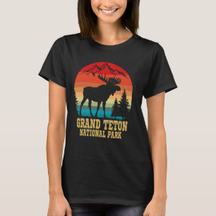 Grand Teton National Park Wyoming Retro Moose Trav T-Shirt