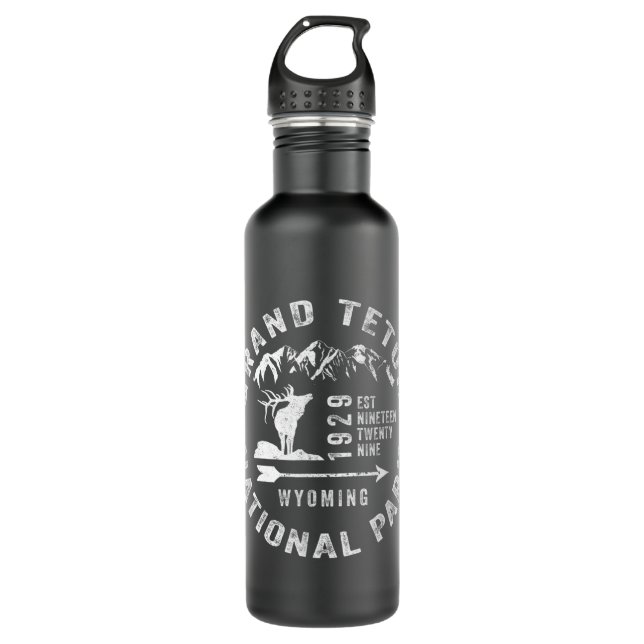 Grand Teton National Park Wyoming Souvenir  710 Ml Water Bottle (Front)