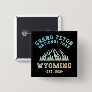 Grand Teton National Park Wyoming USA 15 Cm Square Badge