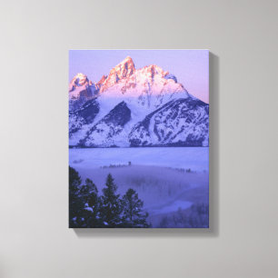 GRAND TETON NATIONAL PARK, WYOMING. USA. Fog & Canvas Print
