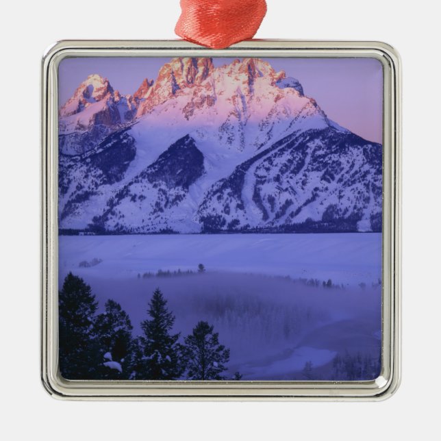GRAND TETON NATIONAL PARK, WYOMING. USA. Fog & Metal Tree Decoration (Front)
