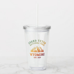 Grand Teton National Park Wyoming USA Gradient Acrylic Tumbler