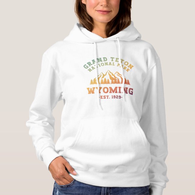 Grand Teton National Park Wyoming USA Gradient Hoodie (Front)