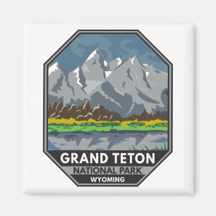 Grand Teton National Park Wyoming Vintage Magnet