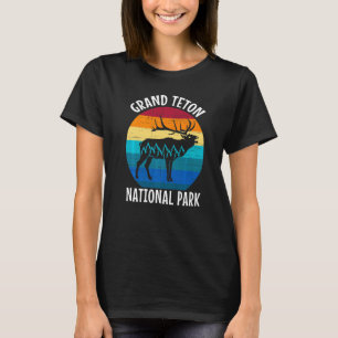 Grand Teton National Park Wyoming Vintage Retro Su T-Shirt