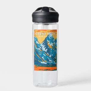 Grand Teton National Park Wyoming Vintage Water Bottle