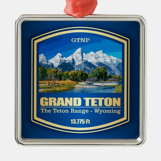 Grand Teton (PF) Metal Tree Decoration (Front)