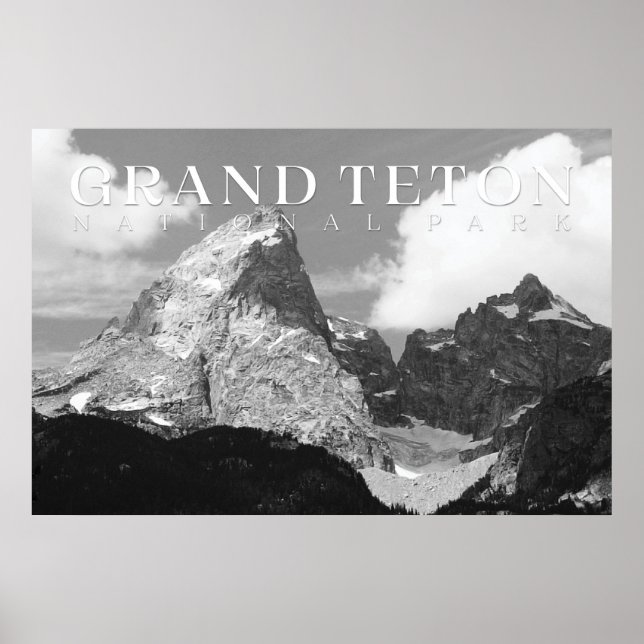 Grand Teton Poster, National Park Print (Front)