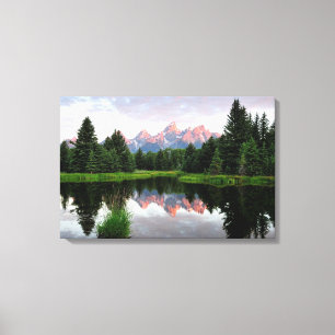 Grand Teton Reflections Over the Beaver Pond Canvas Print