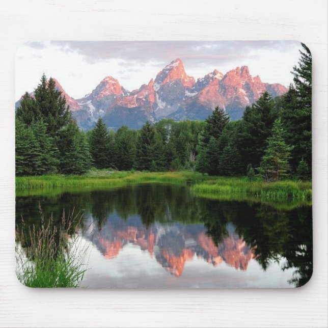 Grand Teton Reflections Over the Beaver Pond Mouse Pad (Front)