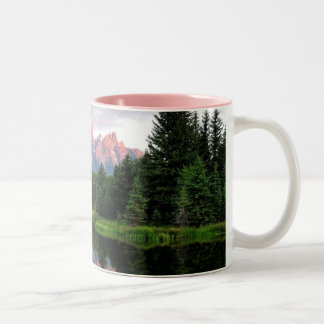 Grand Teton Reflections Over the Beaver Pond Two-Tone Coffee Mug