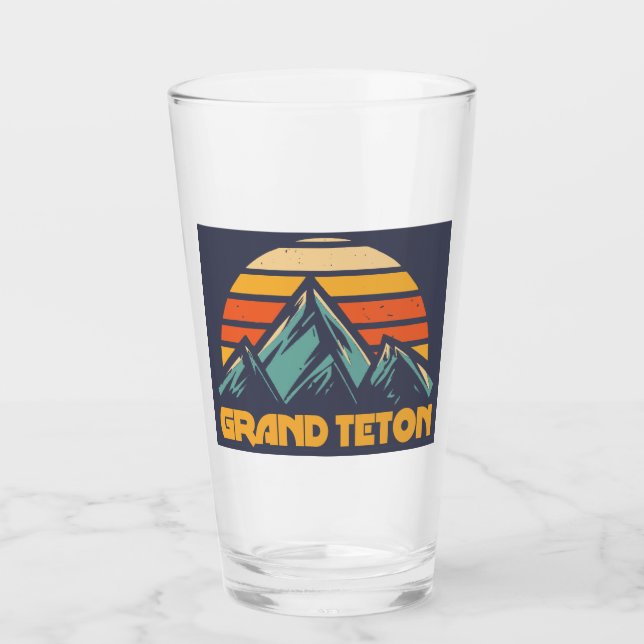 Grand Teton Retro Turquoise Glass (Front)