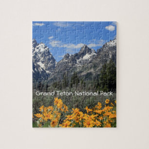 Grand Teton Springtime Souvenir Photo Jigsaw Puzzle