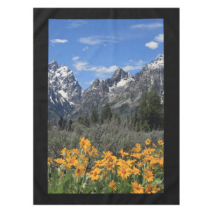 Grand Teton Springtime Souvenir Photo Tablecloth