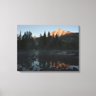Grand Teton Sunrise at Cottonwood Creek Canvas Print