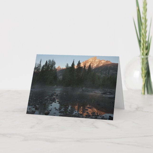 Grand Teton Sunrise at Cottonwood Creek Card (Front)