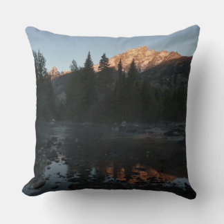 Grand Teton Sunrise at Cottonwood Creek Cushion
