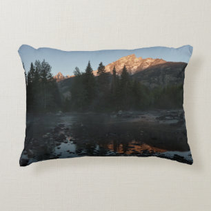 Grand Teton Sunrise at Cottonwood Creek Decorative Cushion