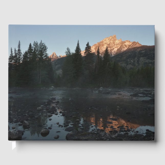 Grand Teton Sunrise at Cottonwood Creek Guest Book (Front)