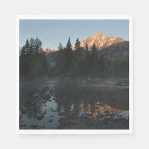 Grand Teton Sunrise at Cottonwood Creek Napkin