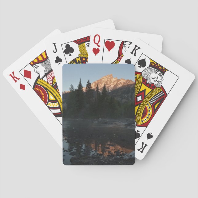 Grand Teton Sunrise at Cottonwood Creek Playing Cards (Back)