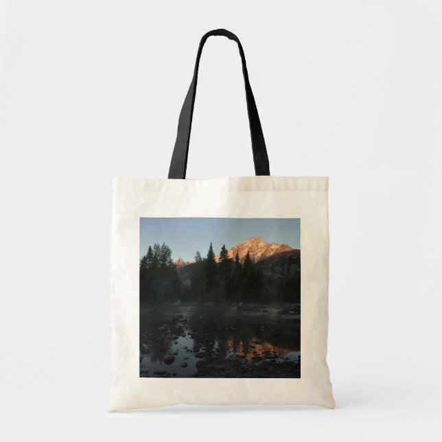 Grand Teton Sunrise at Cottonwood Creek Tote Bag (Front)