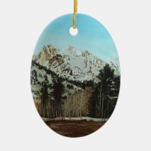 GRAND TETONS CERAMIC TREE DECORATION