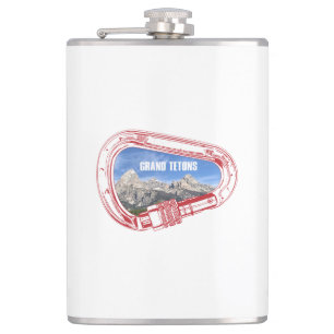 Grand Tetons Climbing Carabiner Hip Flask
