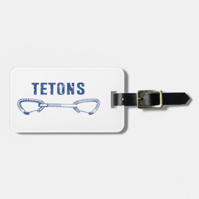 Grand Tetons Climbing Quickdraw Luggage Tag (Front Horizontal)