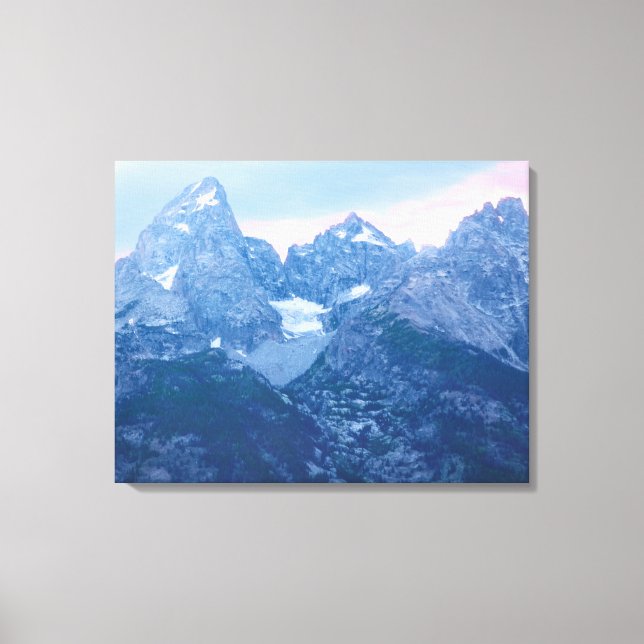 Grand Tetons Evening 3-Panel Canvas Print (Front)