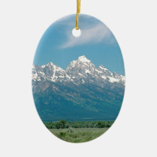 Grand Tetons National Park Ceramic Tree Decoration