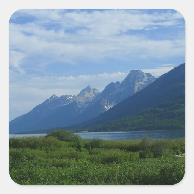 Grand Tetons Square Sticker (Front)