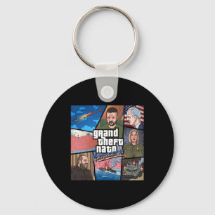 Grand Theft Nato Ukraine Counter Offensive War Pro Key Ring