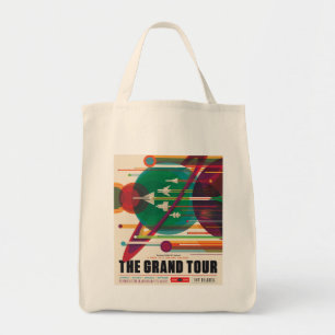 Grand Tour Space Travel Art Grocery Tote Bag