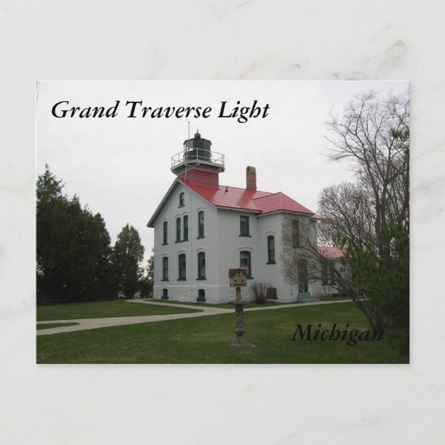 Grand Traverse Light, Michigan Postcards (Front)