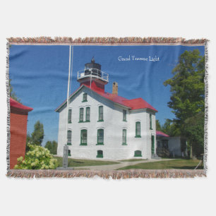 Grand Traverse Lighthouse throw blanket
