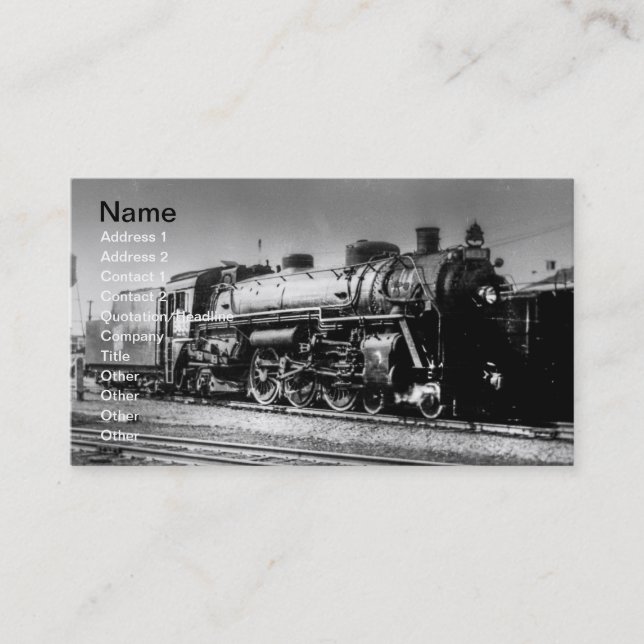 Grand Trunk Western Locomotives  Business Card (Front)